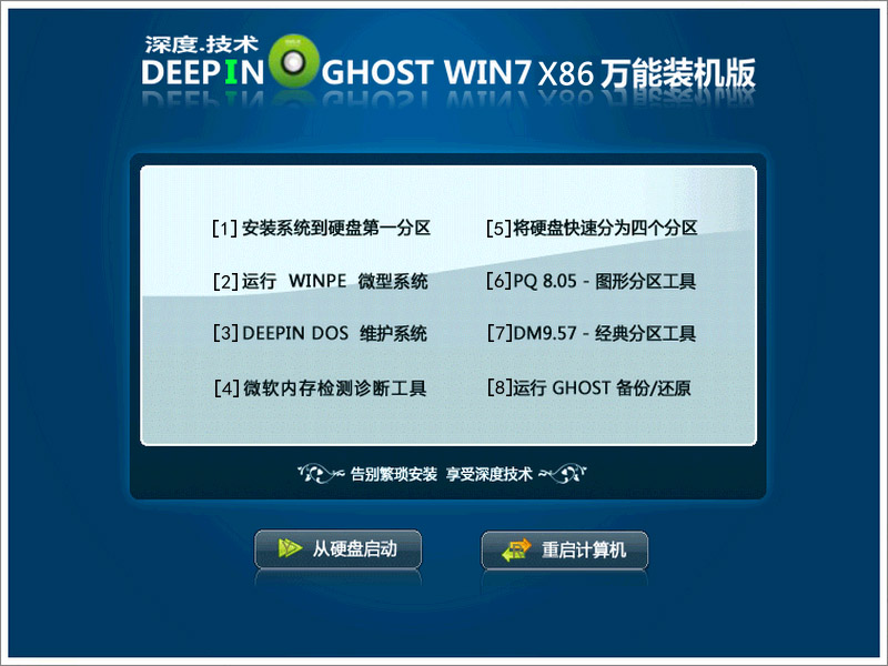 深度技术GHOST WIN7 X86（32位）万能装机版2015.04