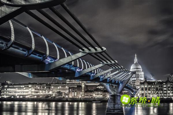 伦敦桥璀璨夜晚win8桌面壁纸