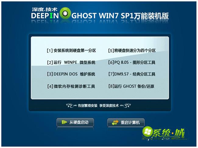 Ghost_win7_sp1_64位_深度技术万能装机版V2013安装界面