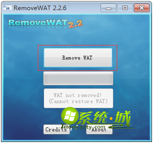 win7激活工具RemoveWAT运行界面