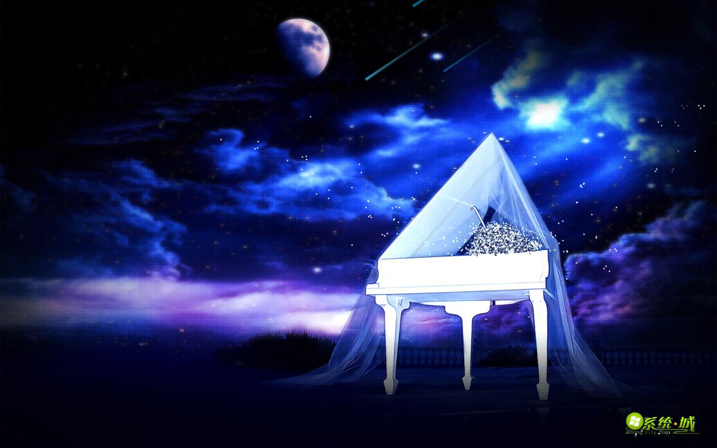夜幕钢琴曲xp系统主题
