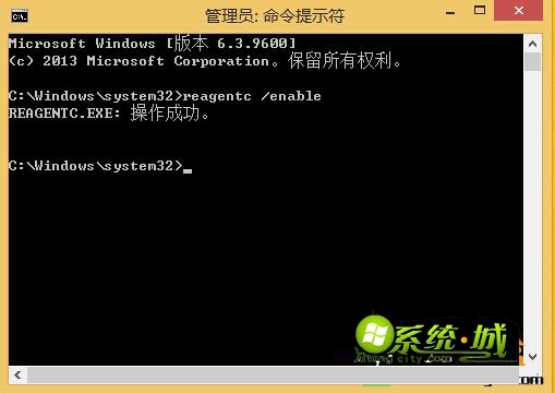执行：Reagentc /enable 命令