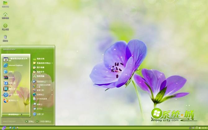 紫色小花XP系统主题