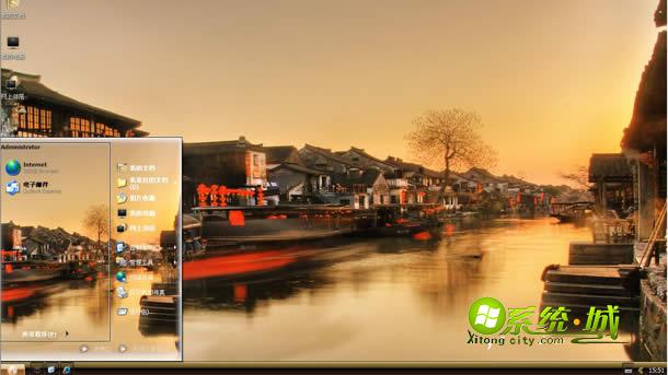 黄昏水乡XP电脑主题