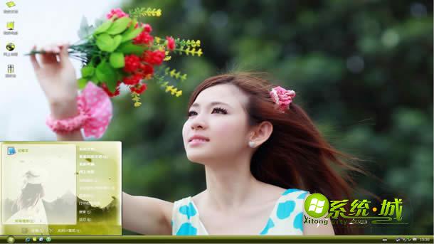 小清新女孩xp桌面主题