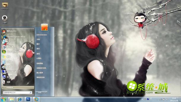 小左与美女win8桌面主题