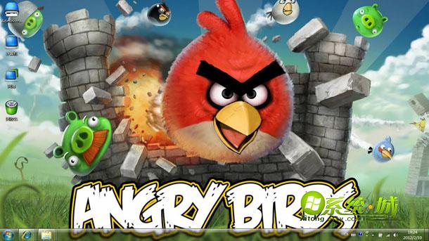 愤怒的小鸟win8电脑桌面