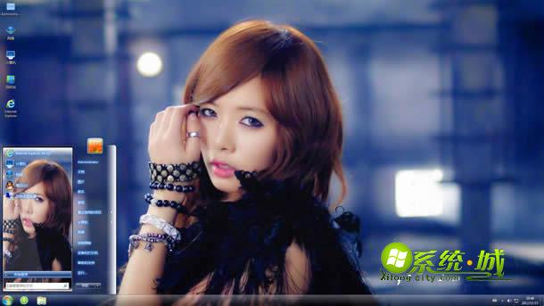 金泫雅美女win8电脑主题