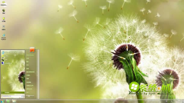 唯美蒲公英win7电脑主题