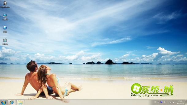 沙滩日光浴win8电脑主题