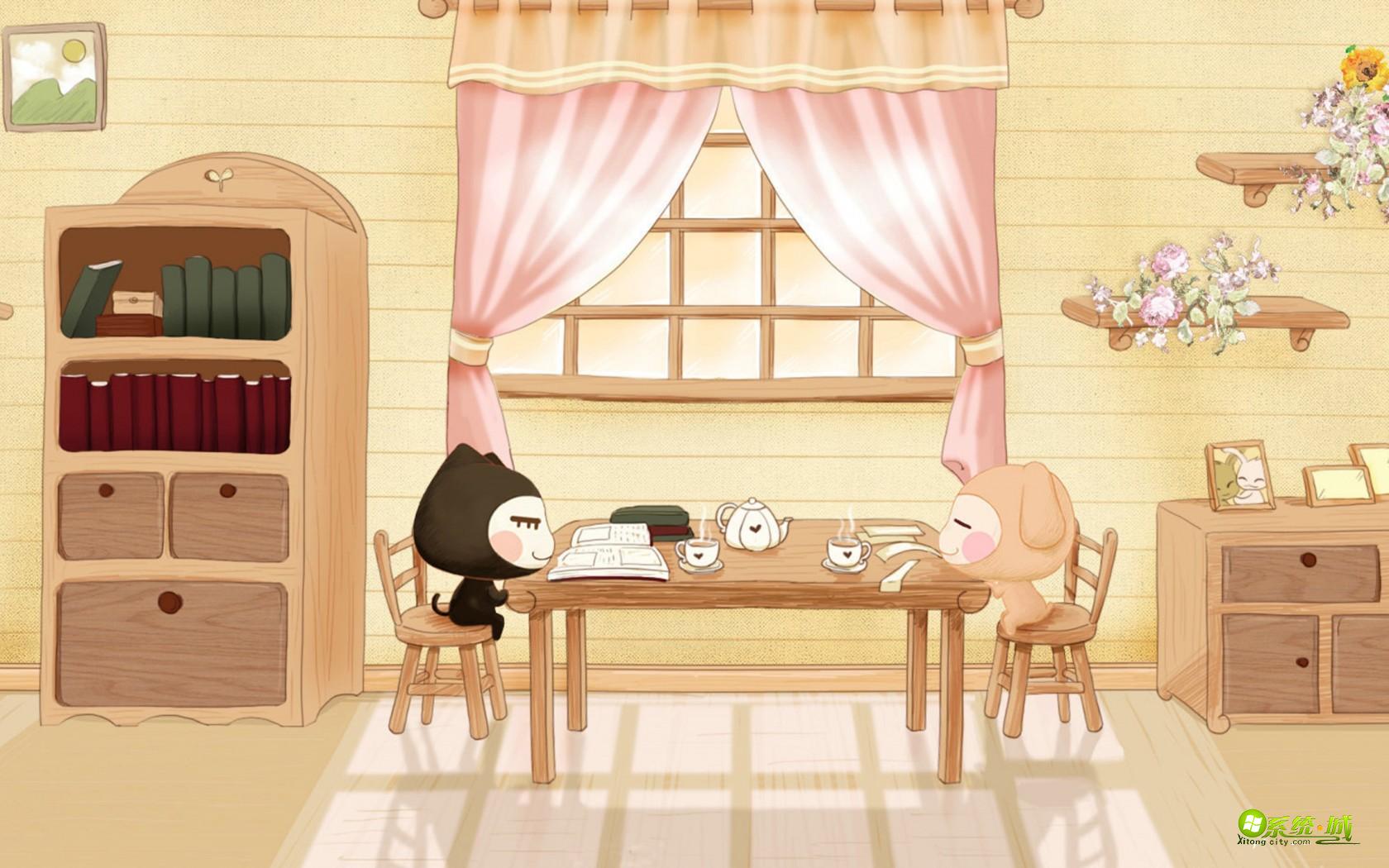 小左小右的生活win7电脑主题