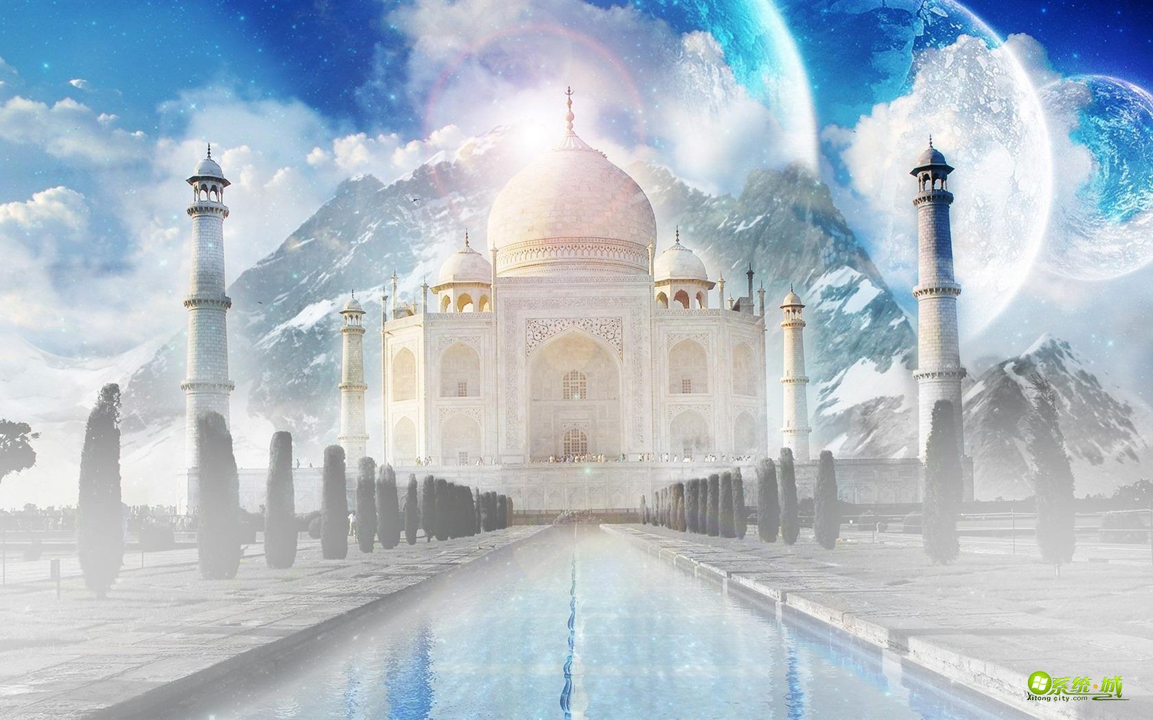 印度泰姬陵win7系统主题