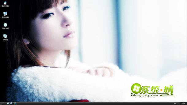 伤感女孩XP系统主题