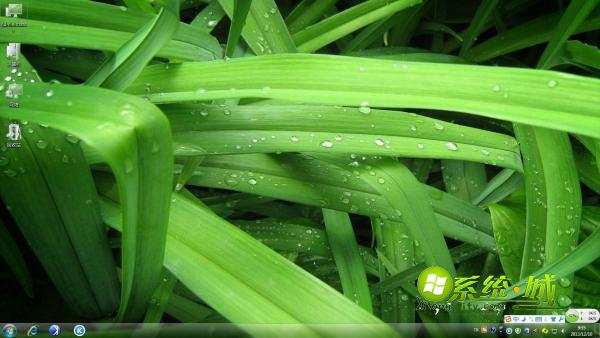 养眼绿叶win7系统主题