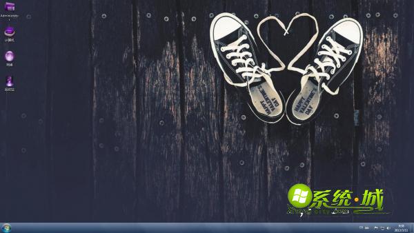情牵一线的帆布鞋win7桌面主题