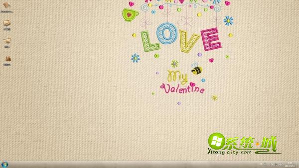 温馨甜蜜的爱情win7电脑高清主题