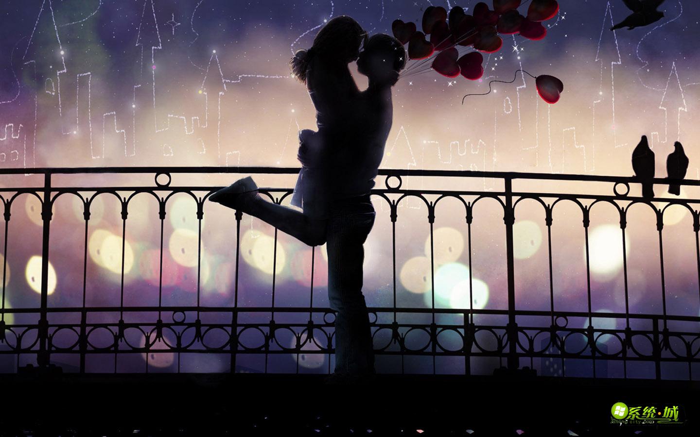 浪漫的情侣xp系统主题