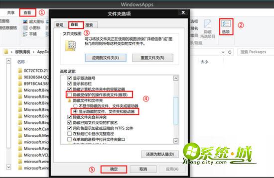 取消 “隐藏受保护的操作系统文件”
