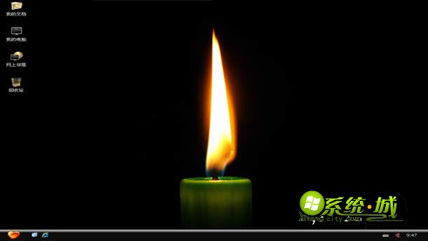 黑夜中的烛光桌面特色主题xp主题