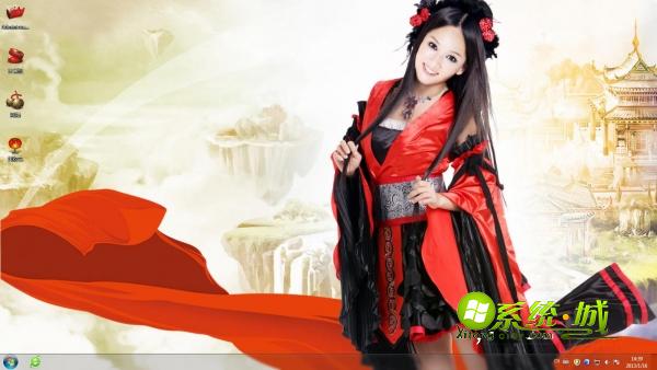 台湾偶像剧一姐陈乔恩古装win7电脑主题