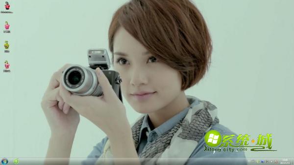 台湾当红女星杨丞琳代言广告win7电脑主题