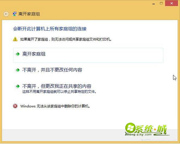 Win8.1系统无法正常退出家庭组怎么办