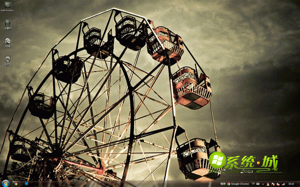 幸福摩天轮电脑win7系统主题