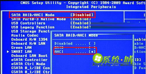 将“SATA RAID/AHCI Mode”更改为“AHCI”