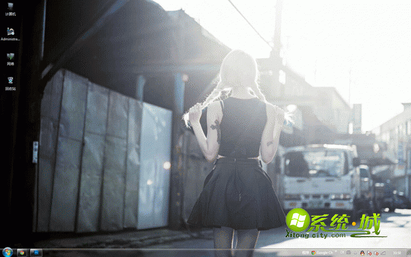 徐仁英背影win7系统电脑主题