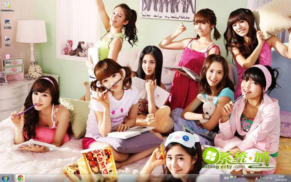 闺蜜大过天win7系统主题