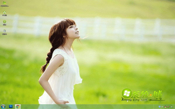 韩国清新妹子win7系统主题