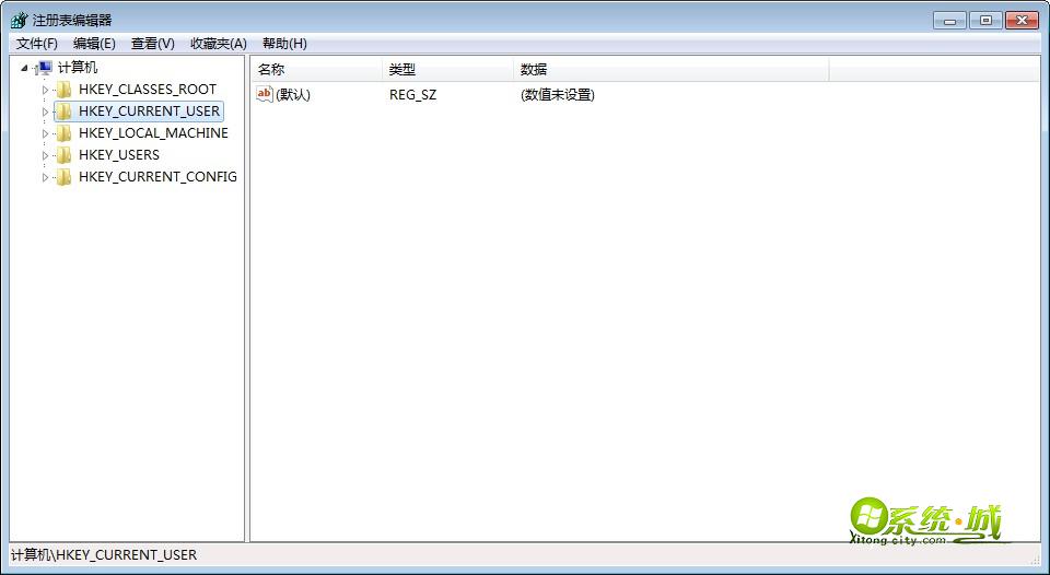 依次展开并定位到注册表