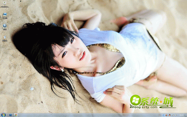 清纯养眼美女win7系统主题