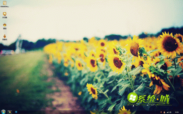 向日葵花田win7系统主题