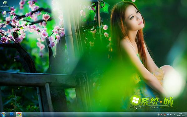 清纯动人的美女校花win7系统壁纸