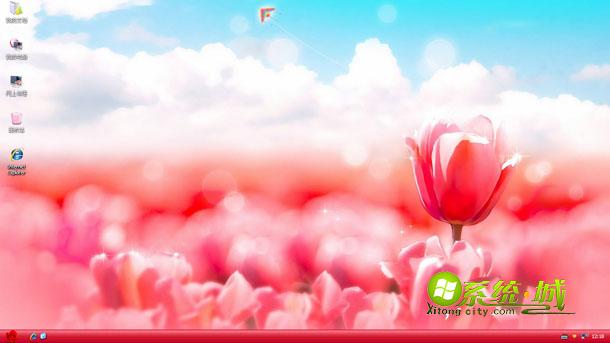 爱情花海简爱电脑xp系统桌面