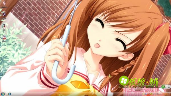 本萌妹子动漫win7系统主题