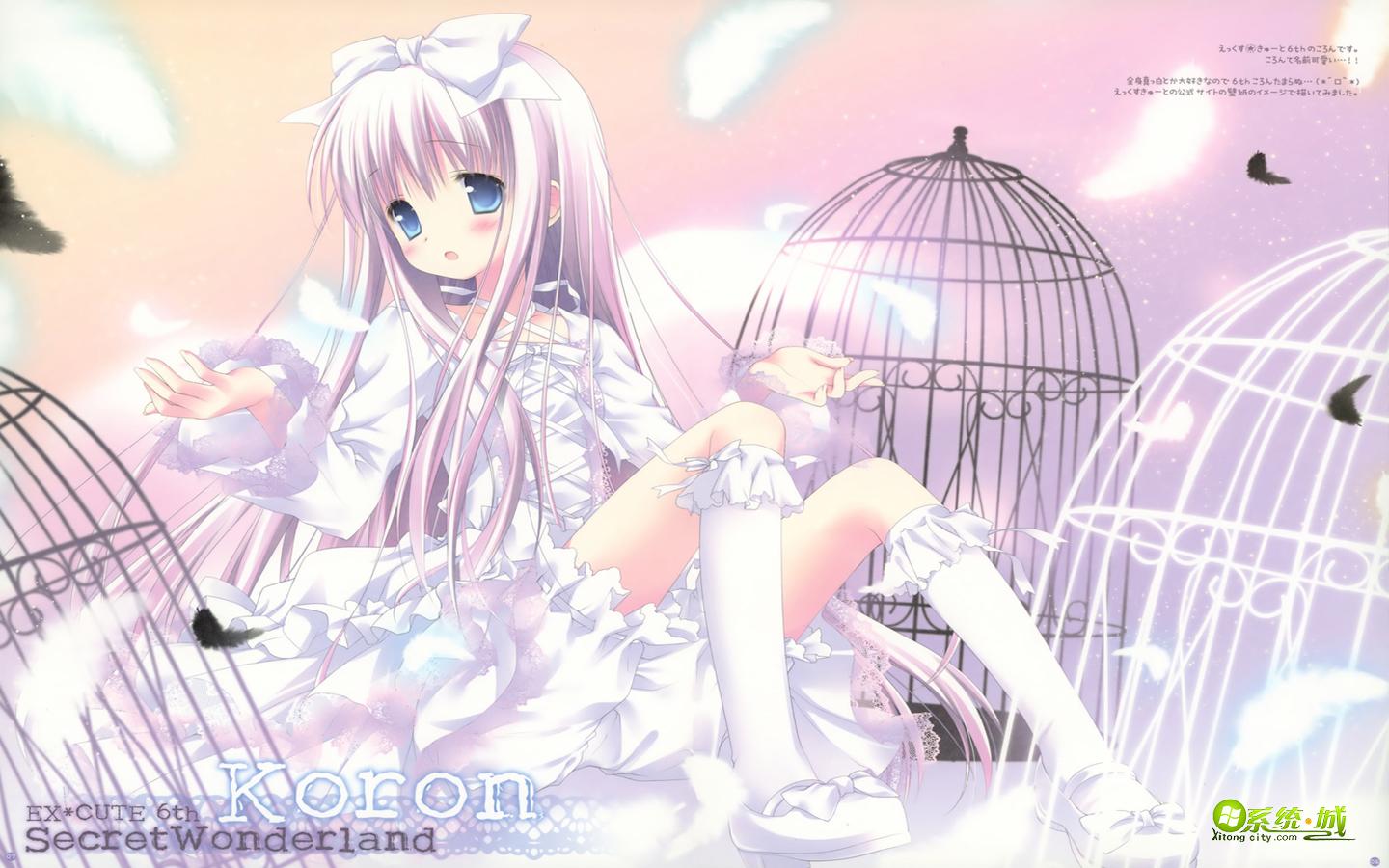 白色女天使xp系统主题桌面