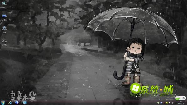 手绘木朵高清win7系统主题