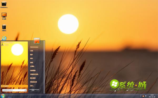 夕阳黄昏风景win7主题桌面
