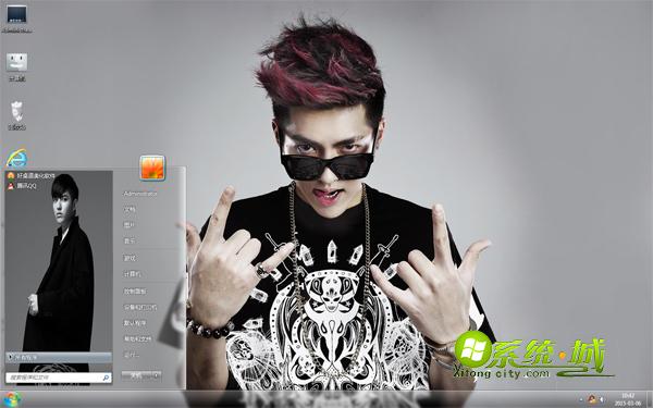 EXO吴亦凡个性win7主题桌面