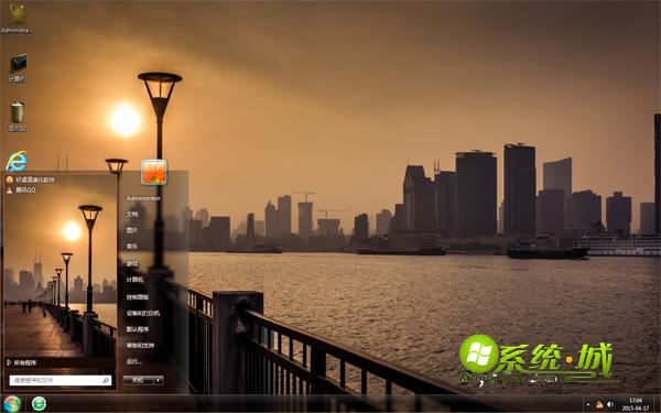 城市海滩风景win7电脑主题