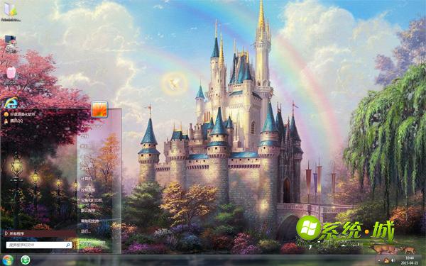 童话城堡win7主题桌面