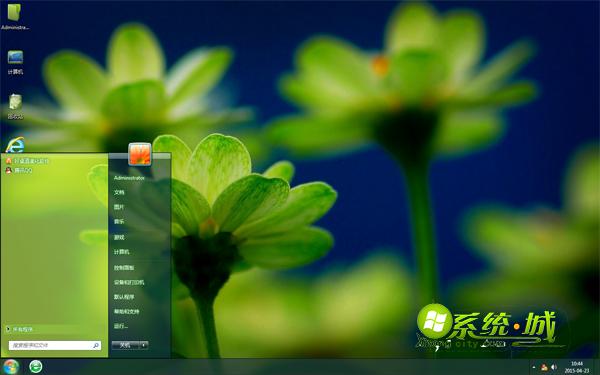 绿色护眼小花win7主题桌面