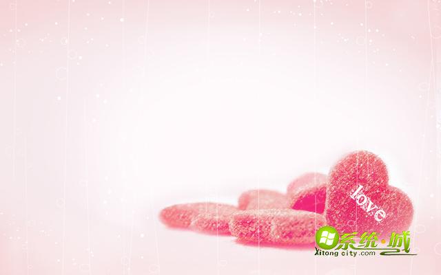 浪漫心形糖果xp系统主题桌面