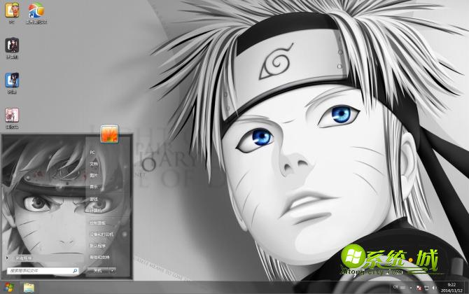 火影漩涡鸣人win7系统主题