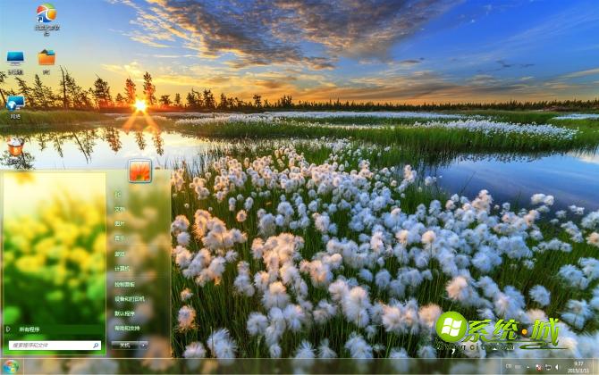白色花海图片win7系统主题