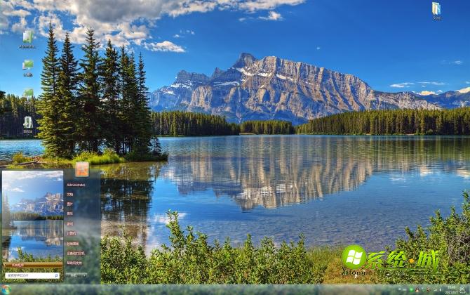 湖水透彻风景win7电脑主题