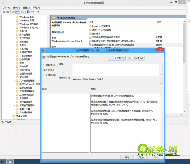 win8.1禁止生成Thumbs.db文件的方法2